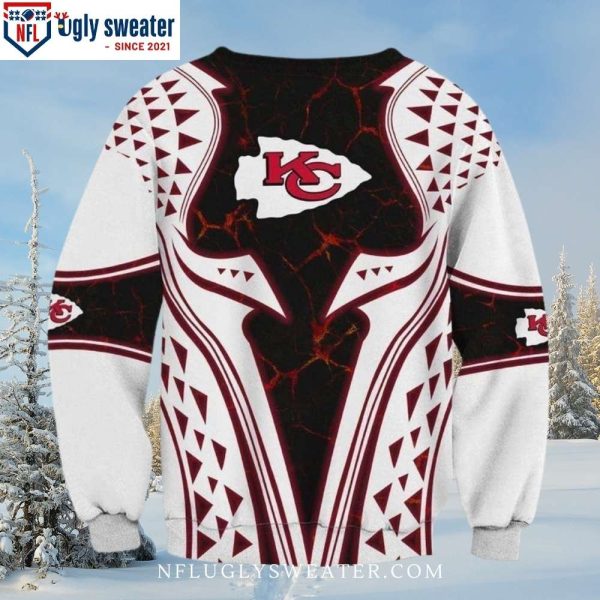 Ugly Christmas Sweater For Chiefs Fans – Red And White Edition