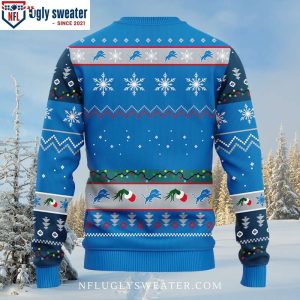 12 Grinch Xmas Day Graphic Ugly Christmas Sweater – Detroit Lions Edition