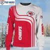 Ugly Christmas Sweater For Chiefs Fans – Red And White Edition