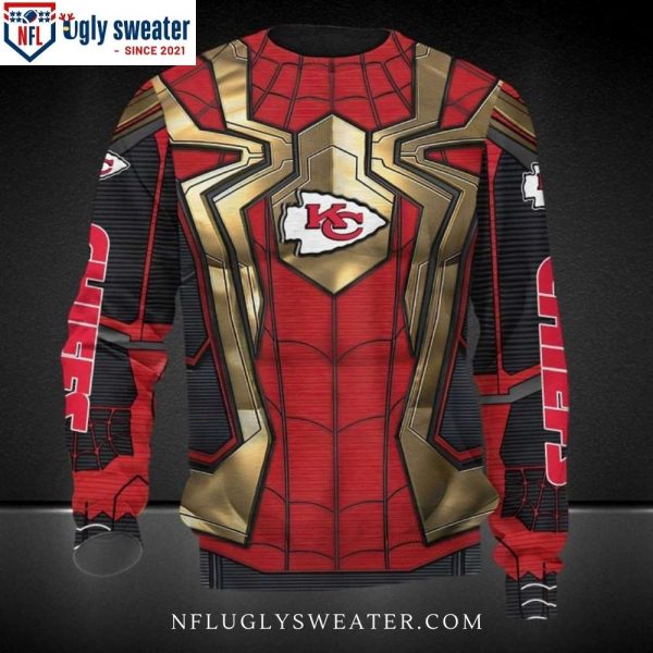 Kansas City Chiefs Red Spider Man Ugly Sweater Unique Gift For Fans