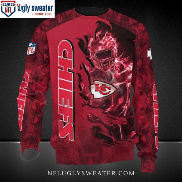 NFL Red Camo Kansas City Chiefs Ugly Christmas Sweater