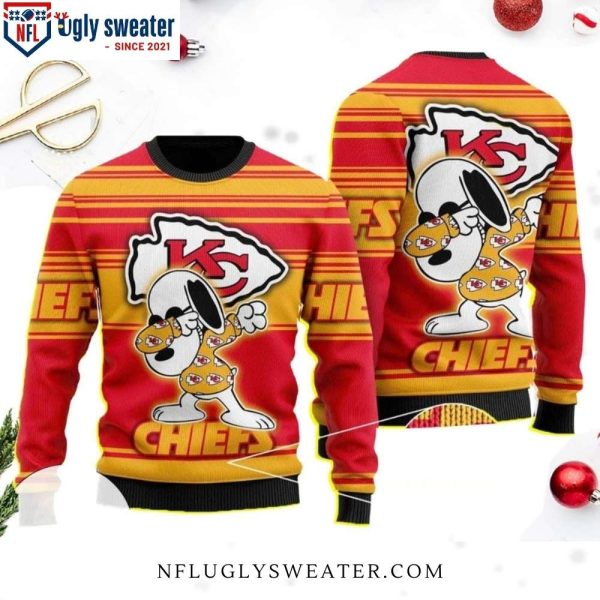 Kansas City Chiefs Dabbing Snoopy Ugly Christmas Sweater – Unique Gift For Fans