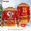 Ugly Christmas Sweater Featuring Kansas City Chiefs Skull Design