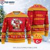 Trendy Ugly Christmas Sweater With Kansas City Chiefs Logo And Disney Characters