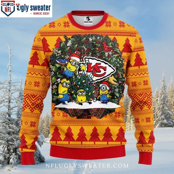 Kansas City Chiefs NFL Minion Themed Ugly Sweater