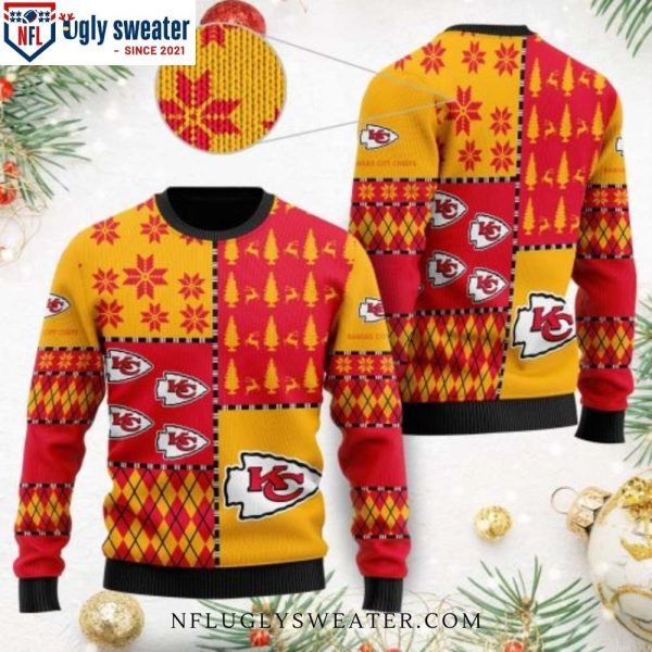 Kc Chiefs Fans Winter Wonderland – Snowflake And Christmas Tree Ugly Sweater