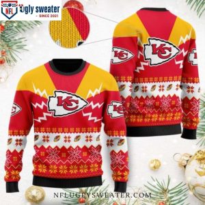 NFL Football Team Kansas City Chiefs Logo Symbol Ugly Christmas Sweater