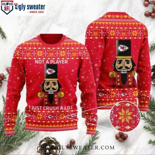 Kc Chiefs Ugly Christmas Sweater Featuring ‘Not A Player I Just Crush Alo