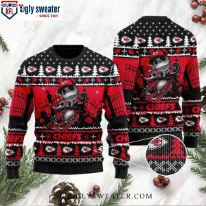 Unique Kc Chiefs Gifts – Jack Skellington Halloween Christmas Sweater