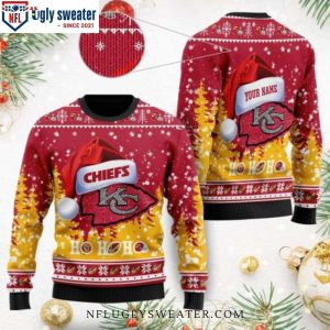 Limited Edition Kansas City Chiefs Santa Hat Ugly Sweater