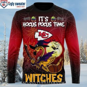 It’s Hocus Pocus Time Witches – Kc Chiefs Ugly Christmas Sweater