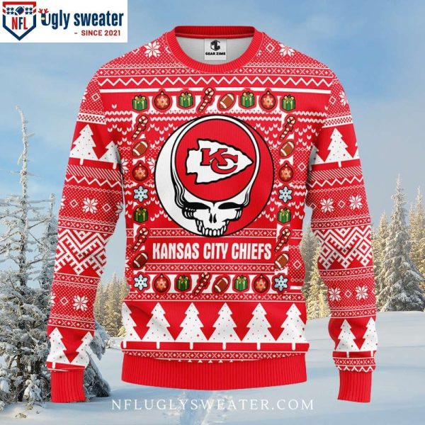 Groovy Holiday Vibes – Grateful Dead Kc Chiefs Ugly Sweater