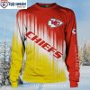 Kansas City Chiefs Logo Print Ugly Christmas Sweater With Edgy Skull Pattern