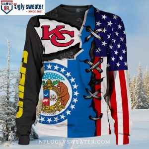 Unique Kc Chiefs Gifts – American Flag Ugly Christmas Sweater For Him