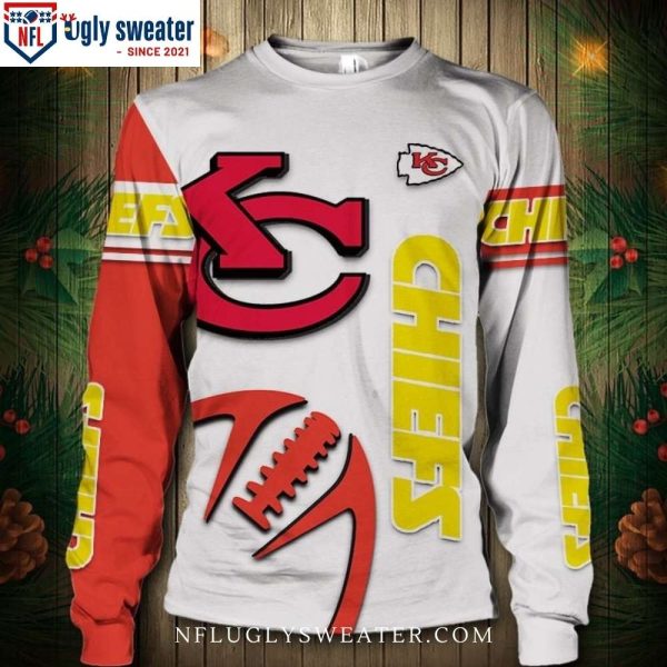 Kansas City Chiefs Football Motifs Ugly Christmas Sweater For Fans