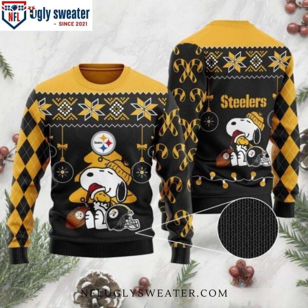 A Merry Steelers Christmas With Snoopy – Logo Print Ugly Sweater