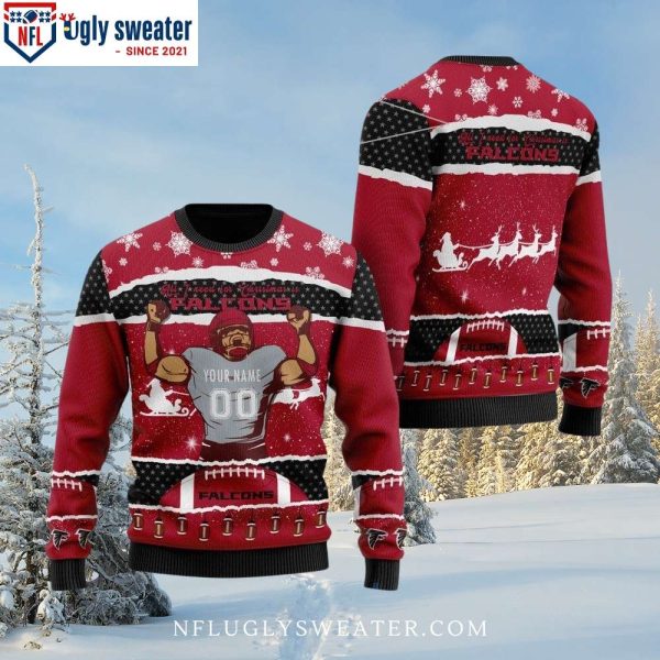 All I Need For Christmas – Football Player Atlanta Falcons Ugly Christmas Sweater