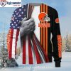 Baby Groot And Grinch Best Friends – Cleveland Browns Christmas Sweater