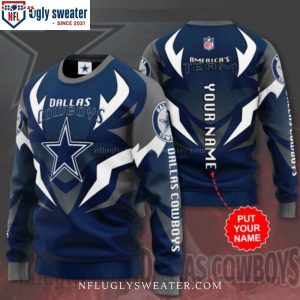 America’s Team Dallas Cowboys Ugly Christmas Sweater – Personalized Gift For Cowboys Fans