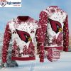 Arizona Cardinals Grinch With Wreath Ugly Christmas Sweater