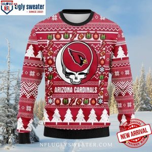 Arizona Cardinals Skull Design Ornaments Ugly Christmas Sweater