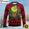 Black Grinch Atlanta Falcons Ugly Xmas Sweater With Festive Pattern