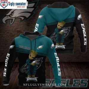 Baby Groot Hug Logo Philadelphia Eagles Ugly Christmas Sweater