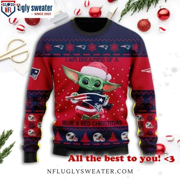 Baby Yoda New England Patriots Ugly Sweater Unique Gift For Fans