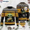 Dark Pittsburgh Steelers Ugly Christmas Sweater – Logo Print Edition