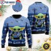 Festive Christmas Tree And Birds Tennessee Titans Ugly Xmas Sweater