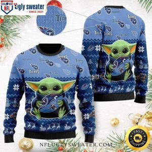 Baby Yoda Tennessee Titans Ugly Xmas Sweater For Fans