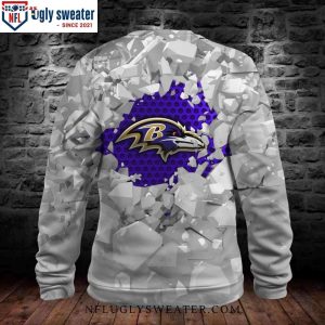 Baltimore Ravens Christmas Sweater Distinctive Logo Theme 2