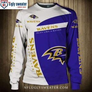 Baltimore Ravens Christmas Sweater – Logo Pattern Ugly Sweater