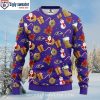 Baltimore Ravens Christmas Sweater With Adorable Snoopy Dabbing