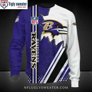 Baltimore Ravens Gifts – Ugly Christmas Sweater With Logo Design