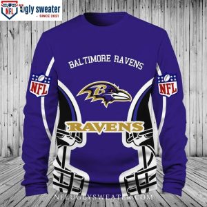 Baltimore Ravens Gifts – Ugly Sweater With Team Logo And Spirit