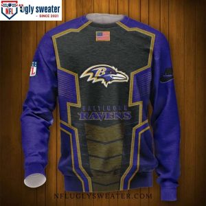 Baltimore Ravens Logo Centerpiece Ugly Xmas Sweater Unique Gift For Fans