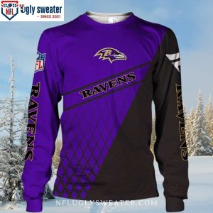 Baltimore Ravens Ugly Christmas Sweater – Logo And Team Colors