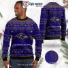 Baltimore Ravens Ugly Sweater With Christmas Tree Festive Design