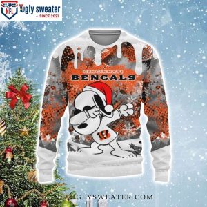 Bengals Peanuts Dabbing Ugly Christmas Sweater – Logo Print Fun