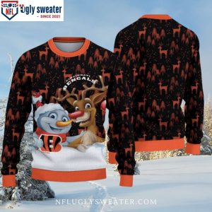 Bengals Snowman Reindeer Ugly Christmas Sweater – Unique Gift For Fans