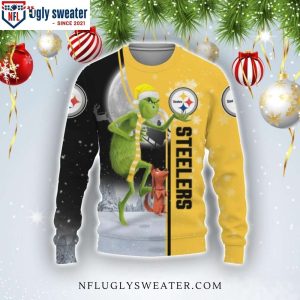 Black And Gold Grinchmas – Pittsburgh Steelers Ugly Sweater