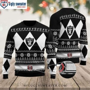 Black White Snowflakes Raiders Ugly Christmas Sweater – A Gift For The True Fans