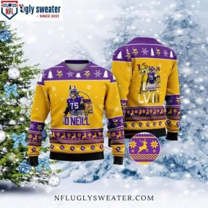 Brian O’Neill Super Bowl LVII Champions 2023 Mn Vikings Ugly Christmas Sweater