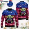 Best Friends Baby Groot And Grinch American Football Team Buffalo Bills Ugly Christmas Sweater