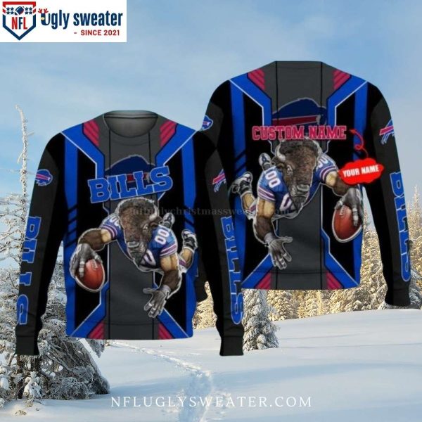 Buffalo Bills Gifts For Him Ugly Christmas Sweater With Mascot