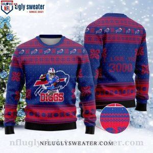 Buffalo Bills I Love You 3000 Ugly Sweater – Stefon Diggs Edition