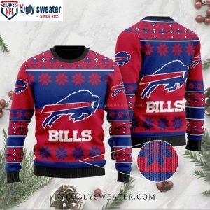 Buffalo Bills Logo Print Ugly Christmas Sweater – A Must-Have For Fans