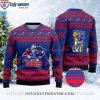 Buffalo Bills Snoopy Dog Ugly Christmas Sweater With Wreath Design