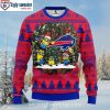 Buffalo Bills Tree Ball Ugly Christmas Sweater With Wreath Design